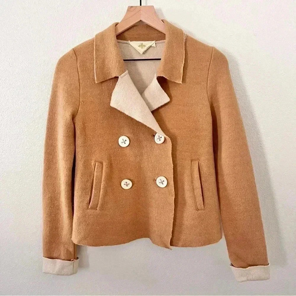 Anthropologie HWR Wool Blend Tan Jacket - Picture 1 of 7